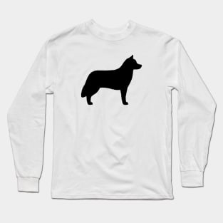 Siberian Husky Silhouette Long Sleeve T-Shirt